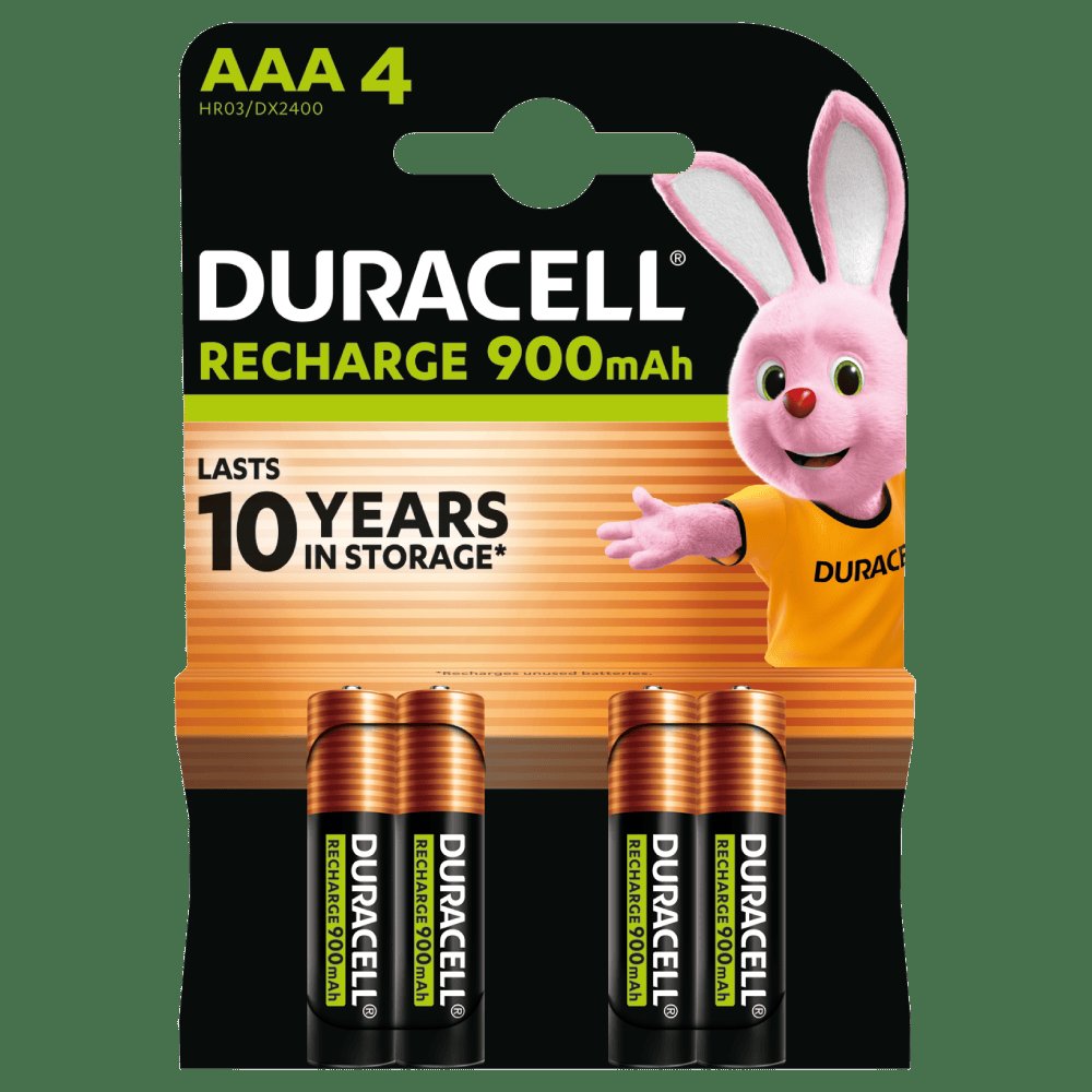 Duracell Rechargeable Ultra AAA 900mah 4s (10 Pack)