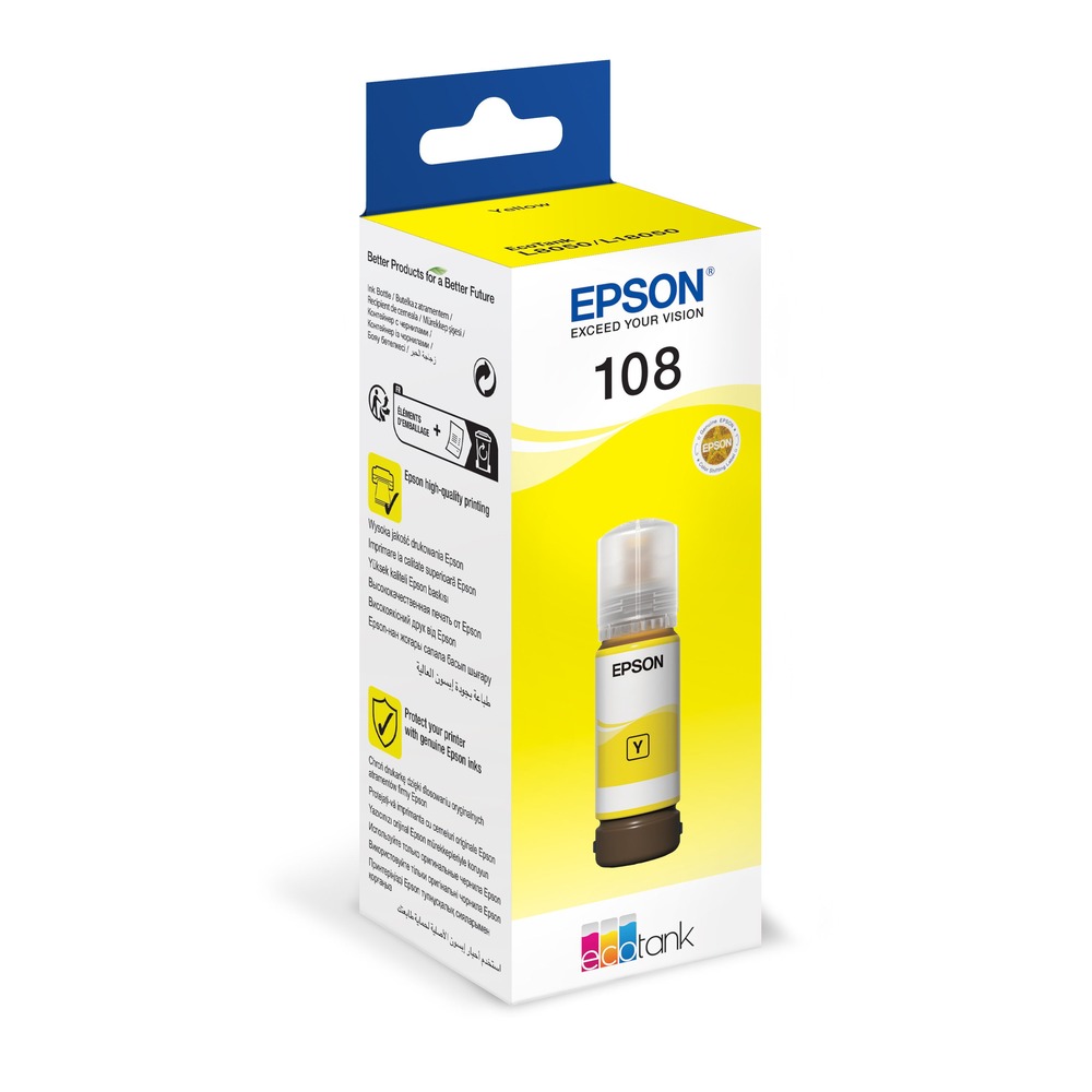 Epson 108 Ink Bottle Yellow 70ml for L8050 / L18050