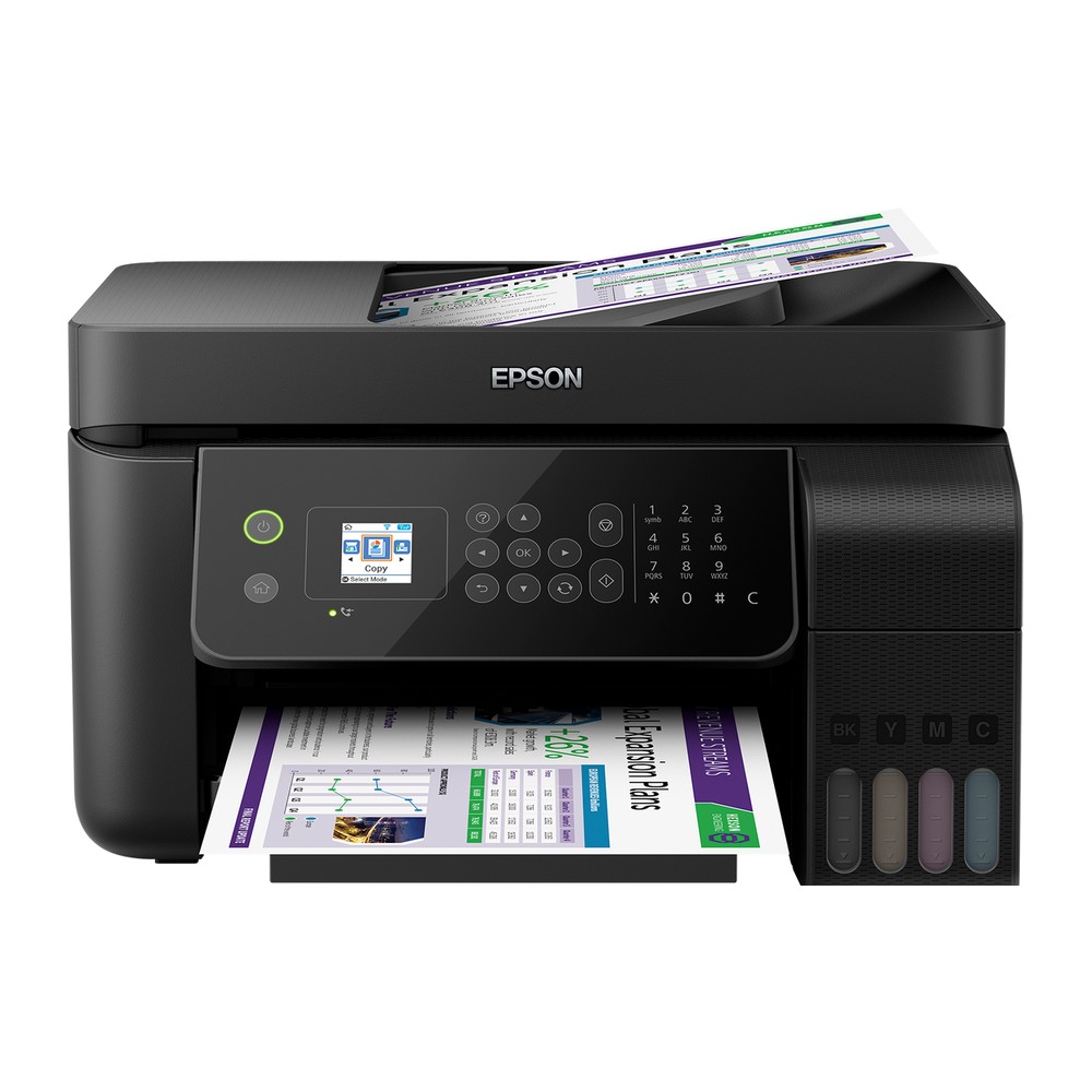 Epson 33ppm Mono 15ppm Colour A4 Print Scan Copy USB Wi-Fi/Wi-FiDirect Ethernet ManualDuplexPrint ADF incl 1 set of ink (2 x Black)