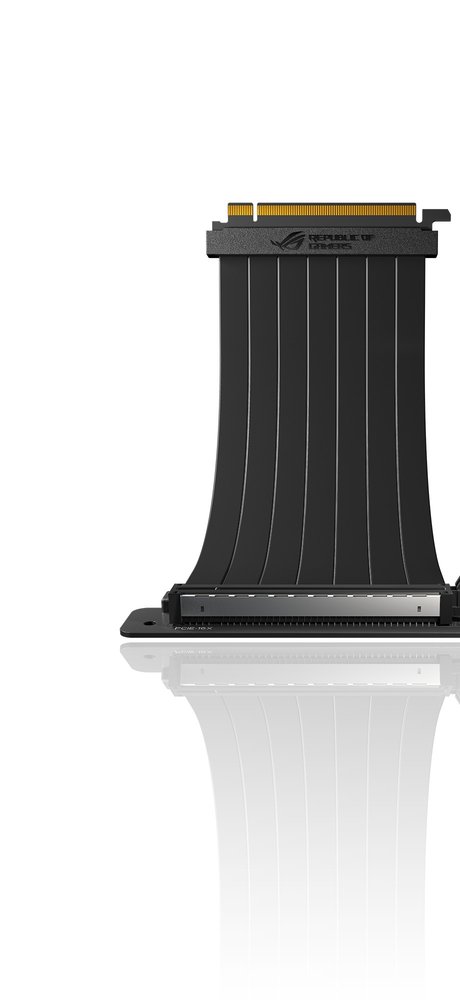 ASUS OP ROG Strix 240 mm PCI-E 3.0 x 16 Riser Cable with 90 degree adapter; patent SafeSlot™ design; EMI Shielding