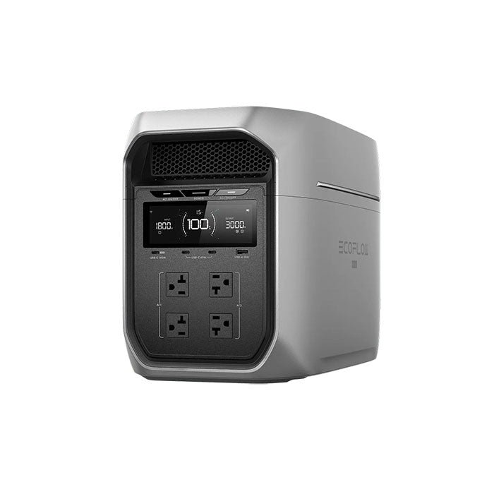 Ecoflow Delta 3 Max Portable Power Station - 2400W output; 2048Wh battery; 500W Solar charger; 10ms Switchover -SA Socket