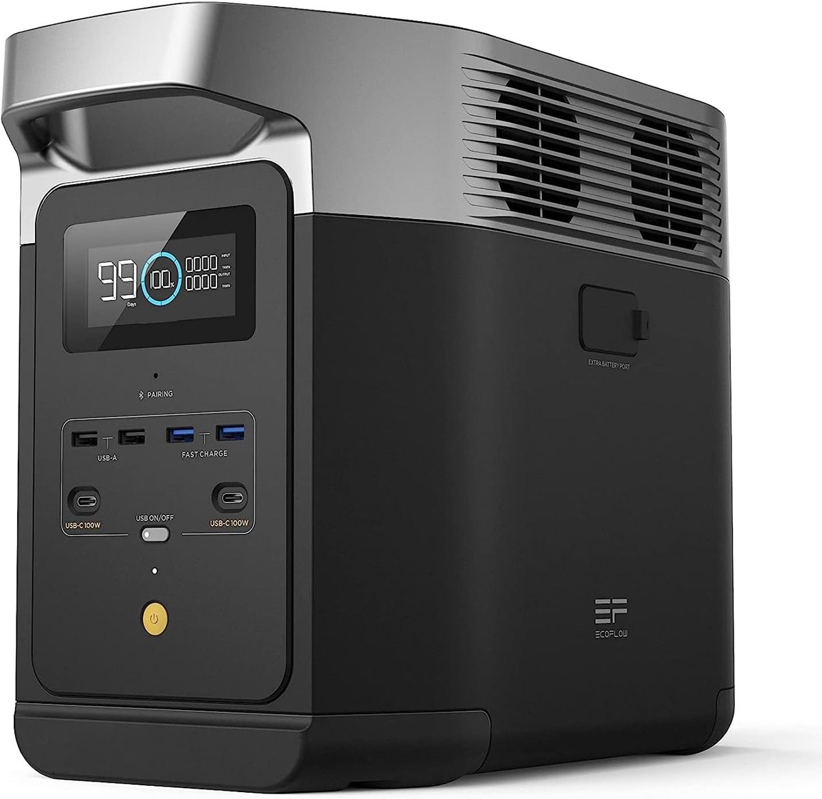 ECOFLOW Delta 2 Lithium (LiFePo) Portable Power Station - 1800W Output; 1024Wh LFP Battery; 500W Solar charger - SA socket.