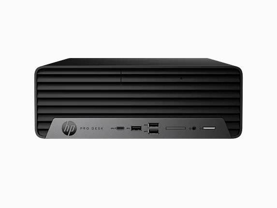 HP Pro SFF 400 G9 , Intel® Core™ i3-14100 Processor (12M Cache, up to 4.7GHz) , 8GB DDR5-4800 (1x8GB) - 2 SLOTS / MAX 64 GB , 512GB M.2 2280 PCIe NVMe Value SSD , 9.5mm DVD-Writer , Intel® UHD Graphics 730 , Windows® 11 Pro x64 , Intel® I219-LM Gigabit Network Connection + Intel® Wi-Fi 6E AX211 (2x2) and Bluetooth® 5.3 wireless card , Front: (3) USB 3.2 Gen2, (2) USB Type-C, (1) Universal Audio jack - Rear: (2) USB 2.0, (3) USB 3.2 Gen1, (1) DisplayPort 1.4a, (1) HDMI 1.4, (1) RJ-45 , (1) M.2 PCIe 2230 (For WLAN), (1) M.2 PCIe 2280/2230 (For storage), (1) PCIe 4.0 x16, (1) PCIe 4.0 x1 , HP USB 125 Keyboard + HP 125 Wired Mouse , 3Yr Onsite