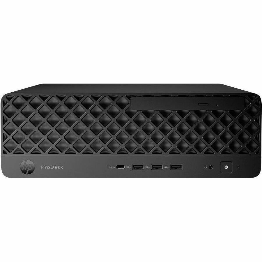 HP ProDesk 4 SFF G1i , Intel® Core™ Ultra 5 225 Processor (20M Cache, up to 4.9GHz) , 24GB DDR5-5600 (1x24GB) - 2 SLOTS / MAX 64 GB , 512GB M.2 2280 PCIe NVMe Value SSD , No Optical Drive , Intel® Graphics , Windows® 11 Pro x64 , Intel® I219-LM Gigabit Network Connection + Intel® Wi-Fi 6E AX211 (2x2) and Bluetooth® 5.3 wireless card , Front: (1) USB Type-C (10Gbps), (3) USB Type-A (10Gbps), (1) headphone/microphone combo ; Rear: (2) USB Type-A (5Gbps), (3) Type-A (480Mbps), (1) HDMI 2.1, (1) RJ-45, (2) DisplayPort 2.1, (1) Audio line in/out , (1) M.2 PCIe 2230 (For WLAN), (2) M.2 PCIe 2280 (For storage), (1) PCIe 4.0 x16, (1) PCIe 4.0 x1 , HP USB 125 v2 Keyboard + HP 125 Wired Mouse , 3Yr Onsite