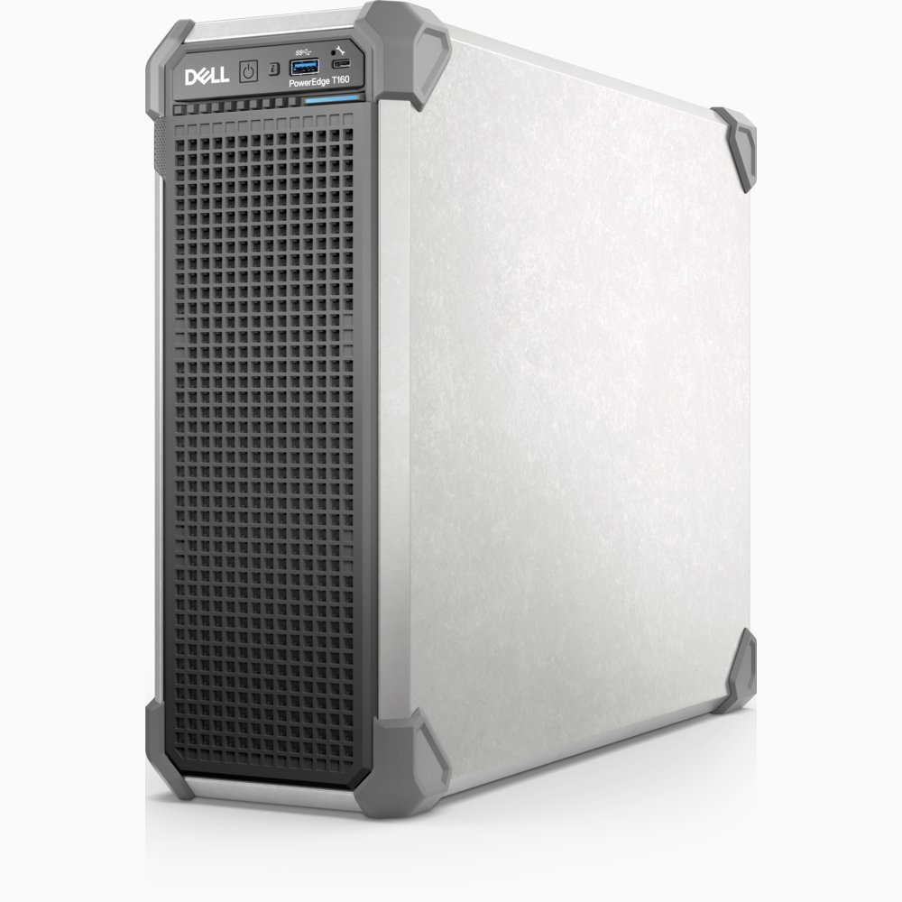Dell PowerEdge T160
Intel Xeon E-2434 3.4G, 4C/8T, 12M Cache, Turbo, HT (55W) DDR5
Broadcom 5720 Dual Port 1Gb On-Board LOM
1 x 16GB UDIMM, 5600MT/s ECC
1 x 480GB SSD SATA 6Gbps Read Intensive 512e 2.5in with 3.5in HYB carrier, 1DWPD, AG Drive
No Internal Optical Drive 
PERC H355 Adapter, Low Profile (RAID 0, 1, 10)
3.5" Chassis with up to 3 Cabled Hard Drives (SATA / SAS)
iDRAC9, Basic 16G
300W Cabled Power Supply
South African Spare Power Cord 220V
No Operating System
3 Year Basic Warranty