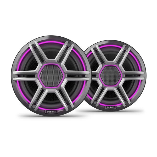 Garmin AP-FL77SPG Fusion Apollo 7.7” LED marine speakers with sports gray grilles