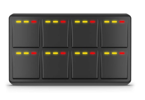 Garmin SP8, EmpirBus, 8-way Switch Panel, Horizontal, IP67, 2500090