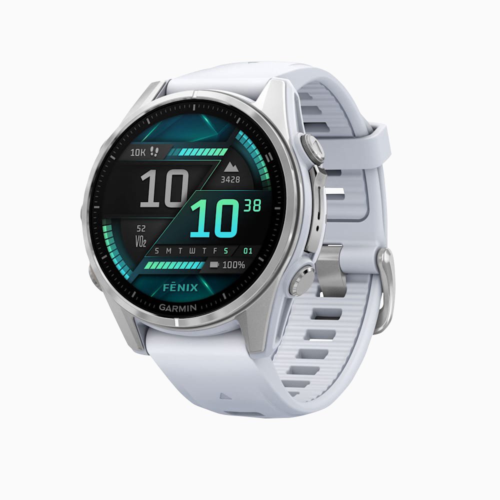 Garmin fenix 8 43mm,AMOLED,Glass,BareSS/Whitestone,WhitestoneBnd,WW