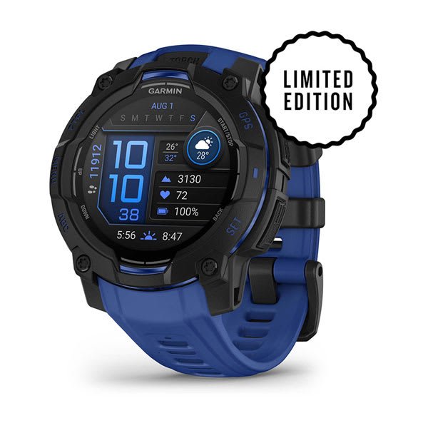 Garmin Instinct 3,45mm,AMOLED,Black with Bolt Blue Band,WW (LTD)