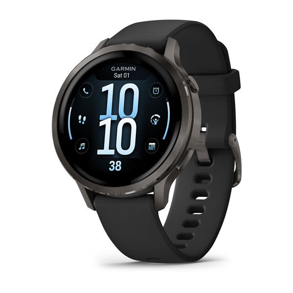 Garmin Venu 4 (41mm), Black w/ Slate + Black