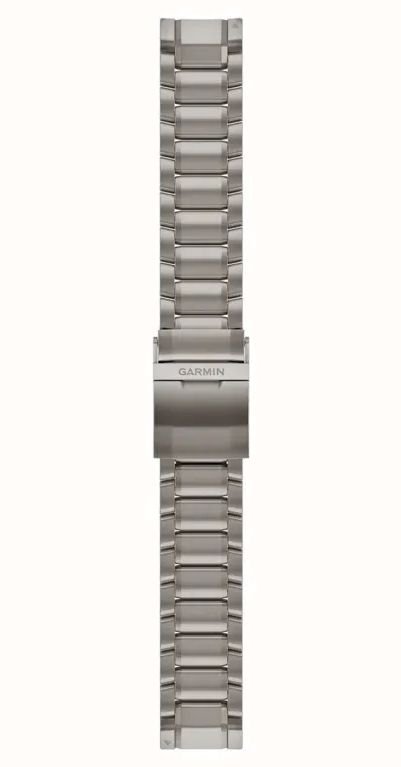 Garmin QuickFit® 22 Watch Straps, Hardened Swept-Link Titanium Bracelet MARQ II)