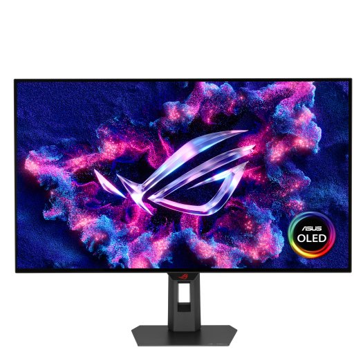 Asus ROG Strix WOLED Gaming Monitor, 32 inch (31.5 inch viewable) 4K True Black Glossy OLED, UHD 3840 x 2160, 16.9, 1 500 000:1, 0.3ms / Dual mode (4K 240Hz / FHD 480Hz), DisplayPort, HDMI and USB-C, USB Hub, Earphone Jack, Tilt, Swivel, Height Adjus
