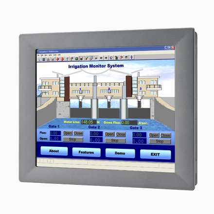 Advantech Industrial 15" XGA TFT LED LCD Touch Panel Computer With Intel Atom N270 1.6GHz Ultra Low Voltage Processor