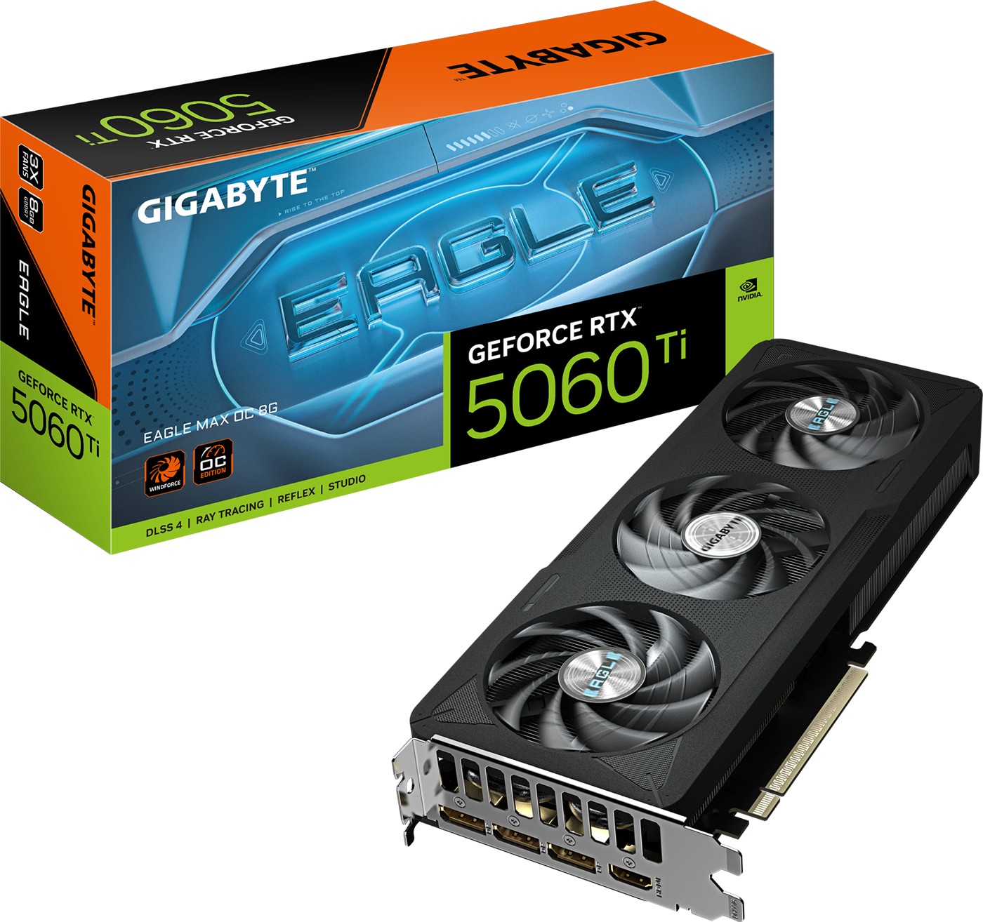 GIGABYTE nVidia GeForce RTX 5060Ti EAGLE MAX 8GB - 8GB GDDR7; 128-Bit Memory Bus; 1x HDMI; 3x DisplayPort .