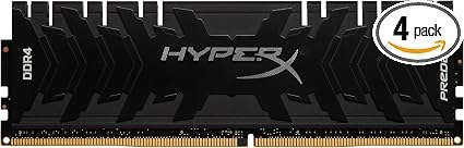 Kingston HX433C16PB3K4/32 DDR4-3300 ( pc4-26666) , hyper-x Predator with tall heatsink , CL16 , 8Gb x 4 kit - support Intel XMP ( eXtreme Memory Profiles ) , 1.35v - 288pin - lifetime warranty