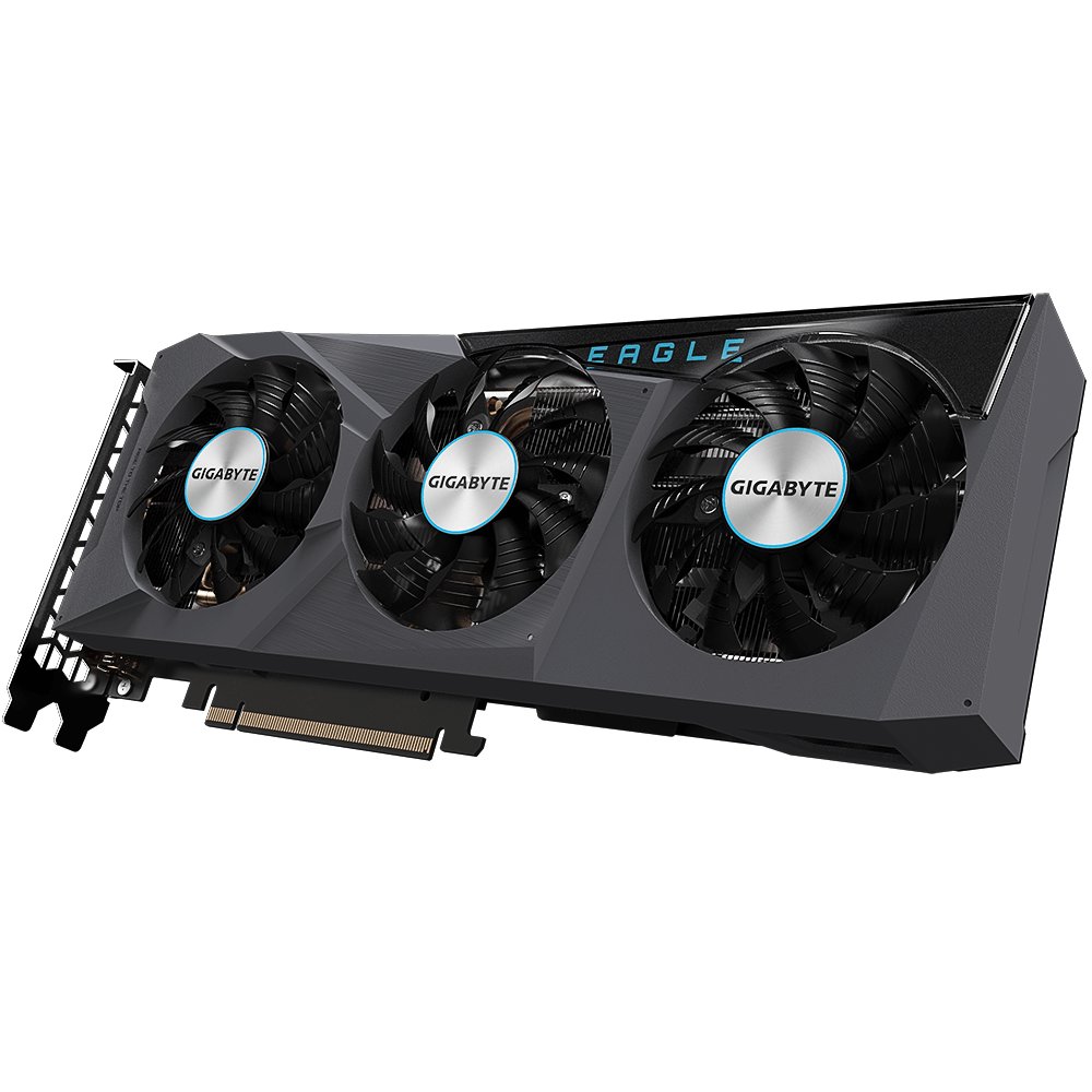 Gigabyte GV-N3070EAGLE-8GD - rtx3070 Eagle - with Fusion2.0 RGB Lighting , Windforce 3X , 2 slots required , 3x 80mm unique blade stack fans with alternate spinning for max-covered cooling , back-sided heatsink + 4x 10mm copper heatpipes with DTH (Direct Touch Heatpipes) , 8nm , Pci-E 4.0 16x , 8Gb 256bit DDR6 (448Gb/sec memory transfer ) , RoPs : 96 , 5888 cuda cores , Tensor / RT cores : 184/46 with 5.75mb L1 + 4mb L2 cache , 165 GPexels/Sec , 317 GTexels/Sec , 20310 GFLoPS , 184x TMUs , core clock : 1725mhz ; memory : 14000mhz , 2x DP+ 2x HDMi - require 8pin+6pin power connector