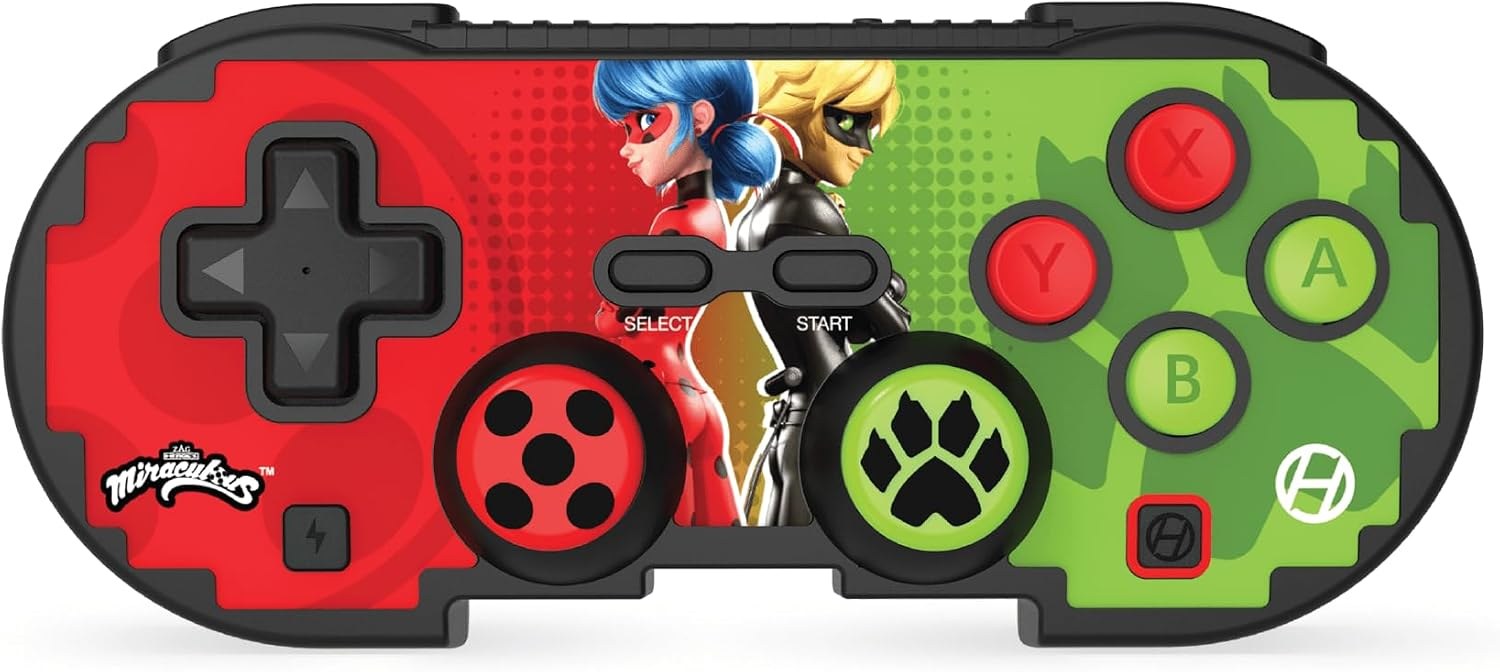 Hyperkin Official Miraculous Pixel Art Bluetooth Switch Controller - Ladybug & Cat