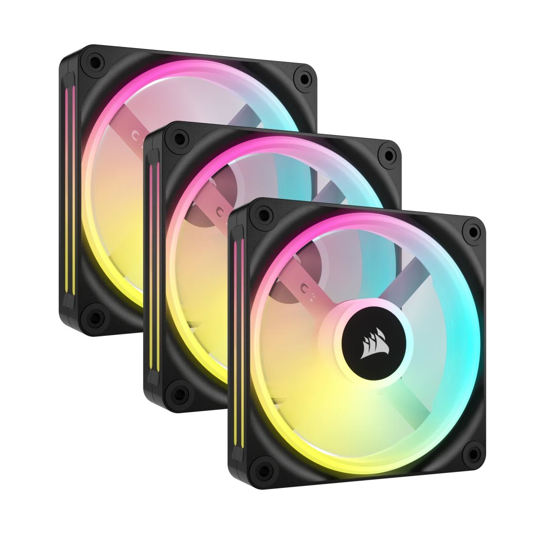 Corsair QX120 120mm iCUE LINK ARGB Case Fan Triple Pack Black