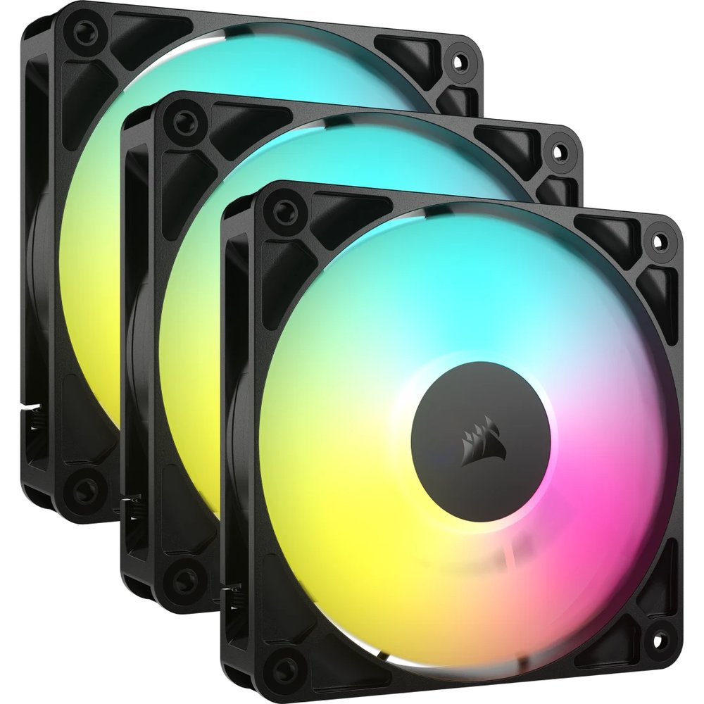 Corsair RS120 120mm ARGB Case Fan Triple Pack Black