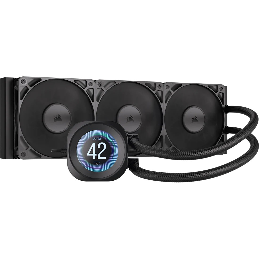 Corsair NAUTILUS 360 RS LCD Liquid CPU Cooler – 2.1 IPS LCD Screen RS120 Fans 360 mm Radiator LGA 1851/1700 AMD® AM5/AM4