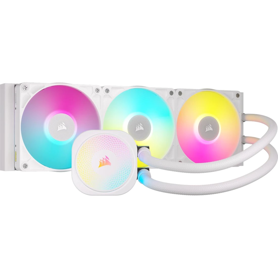 Corsair iCUE LINK TITAN 360 RX RGB Liquid CPU Cooler - White _ RX120 RGB Fans _ Fits Intel LGA 1851/1700; AMD® AM5/AM4.