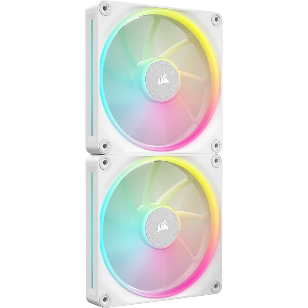 Corsair LX RGB Series; iCUE LINK LX140 RGB White; 140mm Fan; Dual Pack; iCUE LINK System Hub Included