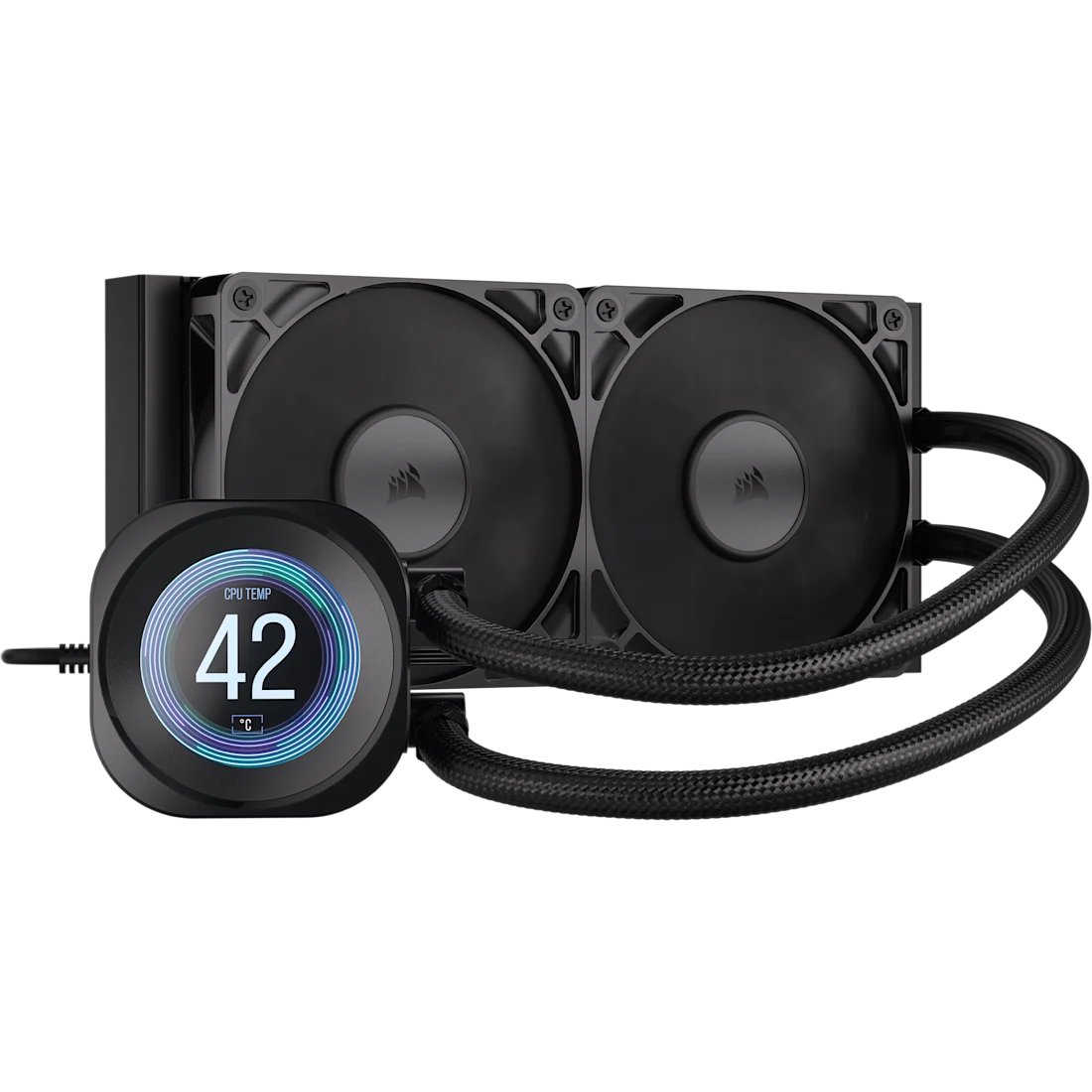 Corsair NAUTILUS 240 RS LCD Liquid CPU Cooler – 2.1'''' IPS LCD Screen – RS120 Fans – 240 mm Radiator – LGA 1851/1700; AMD® AM5/AM4 -