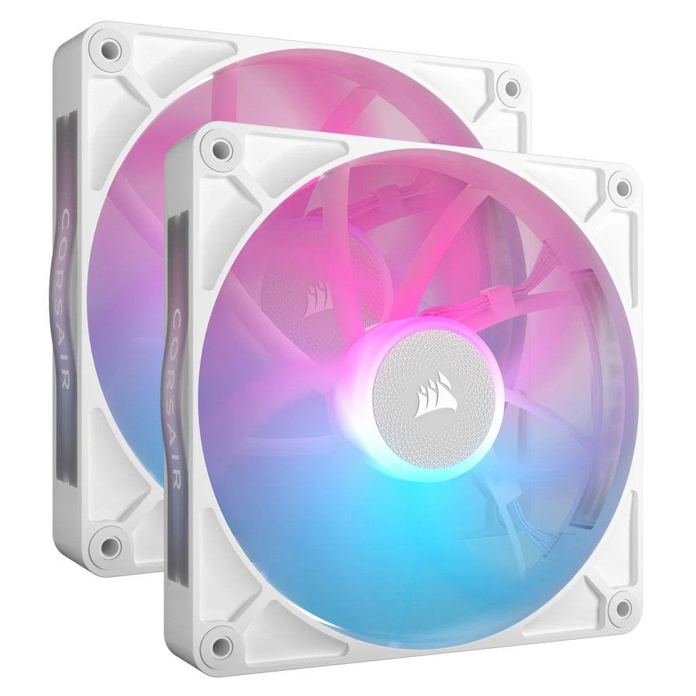 Corsair RX Series; iCUE LINK RX140; 140mm Fan; Dual Pack - White.