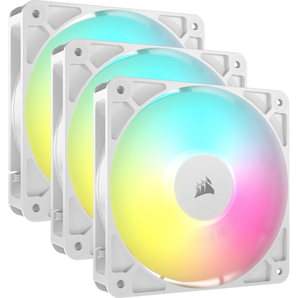 Corsair RS120 ARGB 120mm PWM Fans Triple Pack – White