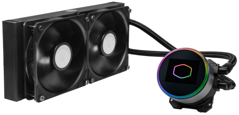 Cooler Master MasterLiquid ML240 Vivid ARGB Cooler With Dual Sickleflow 120mm PWM Fans And 240mm Aluminum Radiator -Black