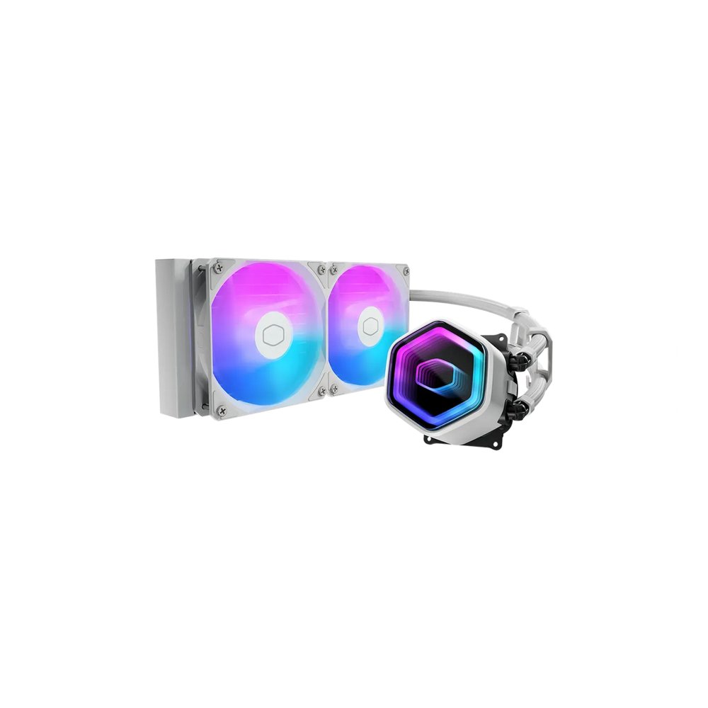 Cooler Master MasterLiquid Core Nex 240 White ARGB; 240mm AIO liquid cooler; Dual Chamber Pump;Intel LGA1700/1200/115& AM4; AM5
