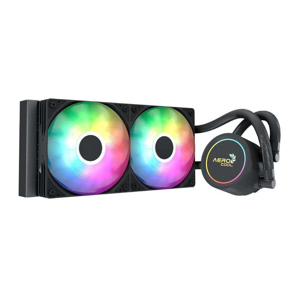 Aerocool Aerocol Abyss L240 Black - 240mm ARGB Liquid Cooler - Intel LGA1851/LGA1700 - AMD AM4/AM5.