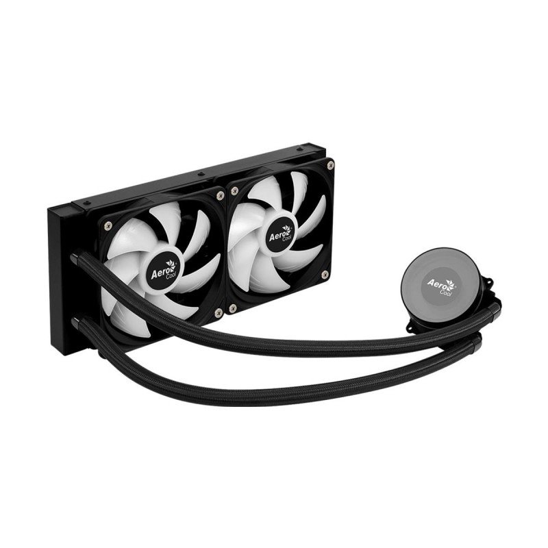 Aerocool Oasis L240 Black - 240mm ARGB Liquid Cooler - Intel LGA1851/LGA1700; AMD AM4/AM5