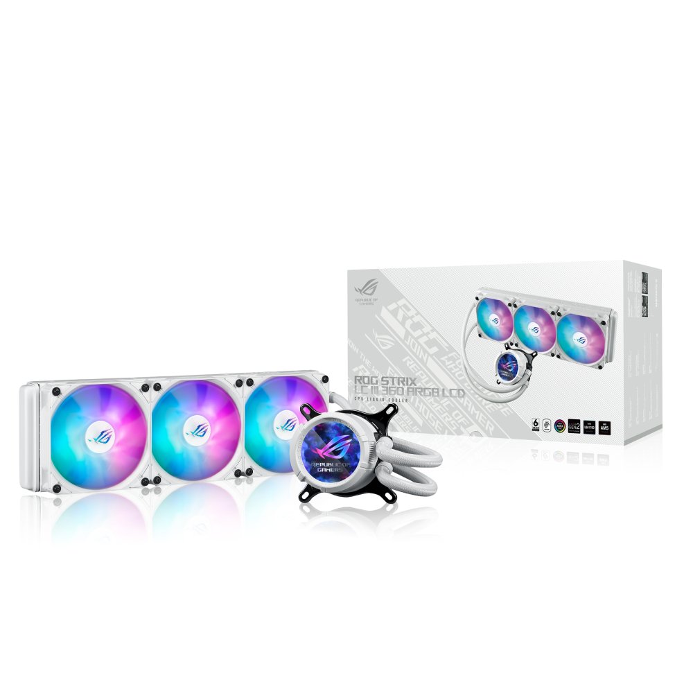ASUS ROG STRIX III 360MM LCD WH ARGB AIO Liquid CPU Cooler