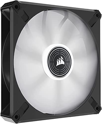 Corsair Co-9050124-WW ML140 Elite black with 8x White LEDs , 140x140x25mm , Premium Magnetic Levitation bearing , 7 blades PWM fans with airGuide , 400-1600rpm , 10-32dBA , 15-83CFM , 0.3-2mm/H2o static pressure