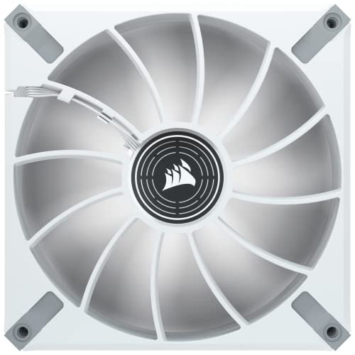 Corsair Co-9050130-WW ML140 Elite White with 8x White LEDs , 140x140x25mm , Premium Magnetic Levitation bearing , 7 blades PWM fans with airGuide , 400-1600rpm , 10-32dBA , 15-83CFM , 0.3-2mm/H2o static pressure