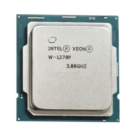 Intel coMet lake Xeon w-1270P lga1200 ( for W480 chipset ) - 8 cores+Hyper-Threading / 16 threads , 3.8Ghz box cpu / 5.1Ghz turbo boost , 14nm , SSE4 , AVX2 , BMi, FMA3, SBA , vPro , TSX , VT-x + VT-d + AES-N , built-in dual channel DDR4-2933 ( ECC or non-ECC ) memory controller , 45.8Gb/sec memory bandwidth , built-in UHD P630 graphics ( 24EU , 350/1200mhz , dual stream video decode + HDMi ) , 2mb L2 cache + 16mb L3 cache , 125w - Quick Sync Video + InTru 3D + Insider + Clear Video HD + Triple Display Capable + wireless display Capable - box cpu with no fan