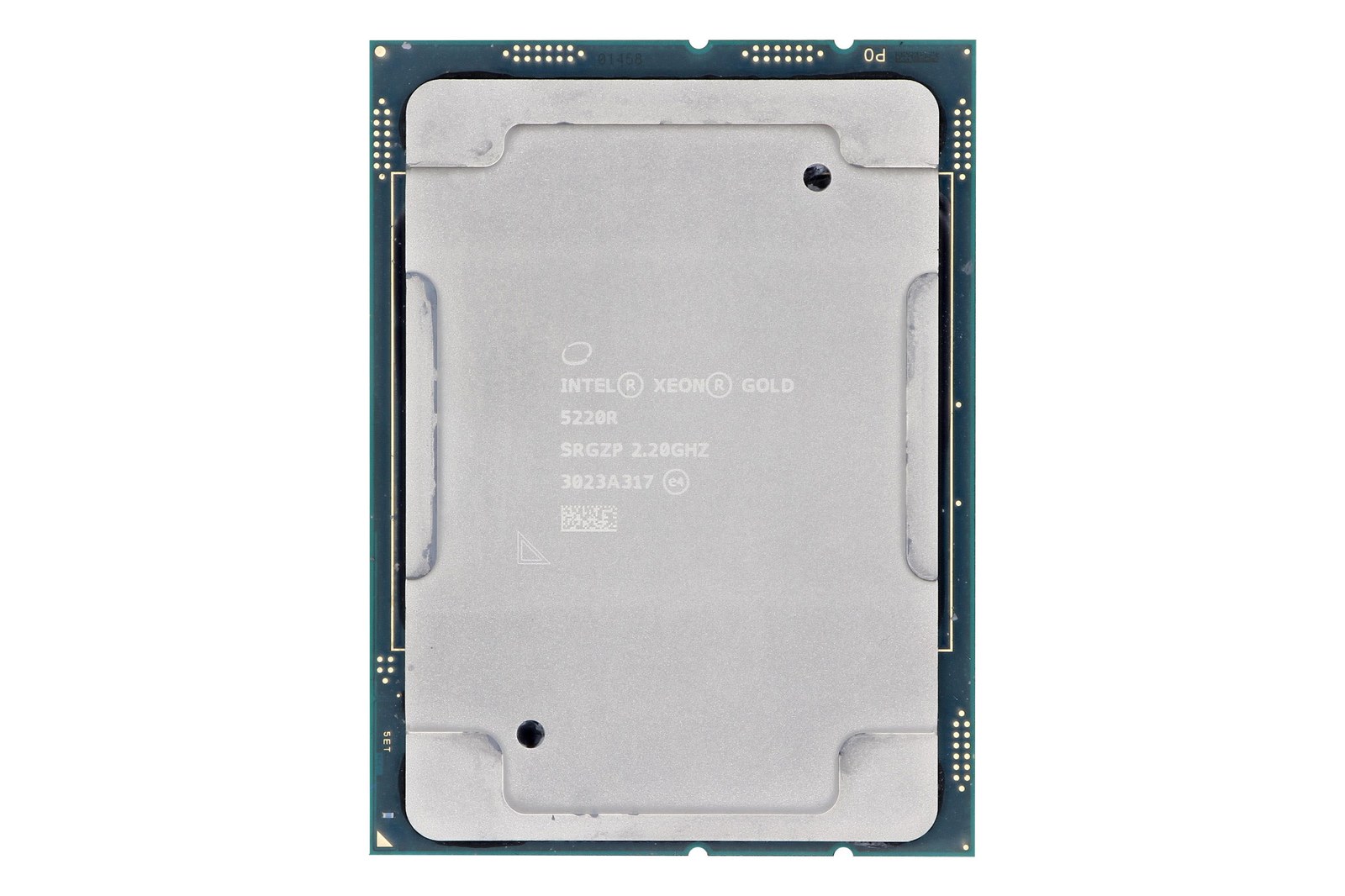 Intel Xeon Scalable gold 5220R ( support dual cpu socket ) , socket LGA3647 Cascade Lake , 24 cores+Hyper-Threading / 48 threads , 2.2Ghz upto 4Ghz turbo boost , 125w, AVX-512 + vPro + VT-x + VT-d + TXT + DBS ( Demand-Based Switching ) , 10.4GT/s - 2x UPi , 14nm - shared 35.75mb L3 cache , built-in 6-channel DDR4-2666 memory controller support upto 1024Gb , 48 lanes pci-e 3.0 - box cpu with no fan