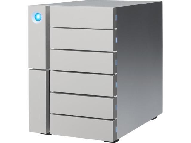 Lacie / seagate STFK84000400 / STFK84000402 3.5" 84Tb 6Big Thunderbolt 3 series ( Raid5/6 storage with 6x 7200rpm HDDs ) , 1400MB/s , 2x Thunderbolt3(40Gbps) + USB3 type-C Gen2/10Gbps with type-C to type-A + type-C to type-C cable , 237x228x161mm , silver - 3 years warranty