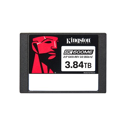 Kingston 2.5" 3840Gb DC600ME: Enterprise SATA SSD, 3840GB, 2.5", SATA 6Gb/s, up to 560MB/s read, 530MB/s write, 2 DWPD endurance, TCG Opal 2.0, SED, low latency, high reliability