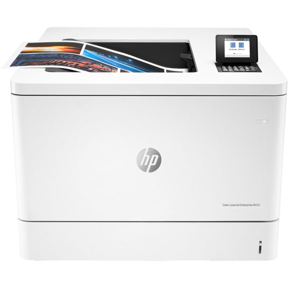 HP T3U44A enterprise laser Color M751DN , A3+ wide format , with + auto Duplex printing unit + 6.86cm QVGA Colour Graphic Display + gigabit network ready : 1200 Mhz processor , 1.5Gb memory upto 2Gb , 41ppm, 1200x1200 dpi , 650 (100+550)s input tray upto 2350 , 250s output , duty: 150000 pages per month - 4x usb2.0 + UTP + HiP