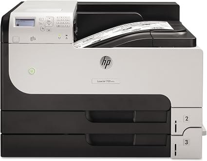 HP CF236A enterprise laser M712DN A3+ wide format with auto duplex printing unit + gigabit network ready ; 800 MHz processor , 512mb ddr upto 1Gb , 1200x1200dpi ; a4/a3 : 41/20ppm , 600 (100+250+250)s input tray upto 2100(A3)/4600(A4) , 250s output upto 3600 , duty : 100000pages per month - USB + UTP