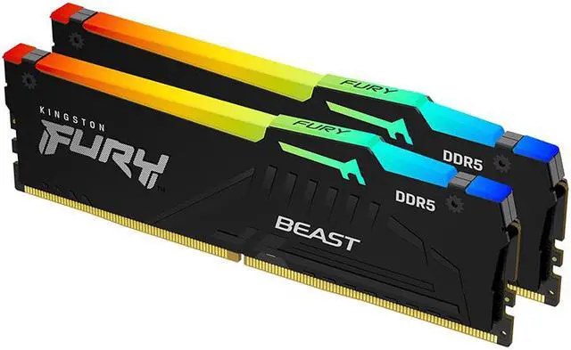 Kingston Fury Beast RGB - 32GB x2 (64GB) , DDR5-5200MT/s , CL40 , Black