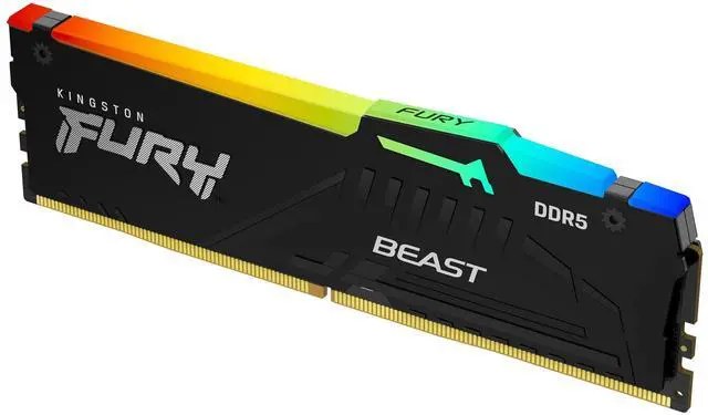 Kingston Fury Beast RGB - 64GB x1 (64GB) , DDR5-5600MT/s , CL36 , Black