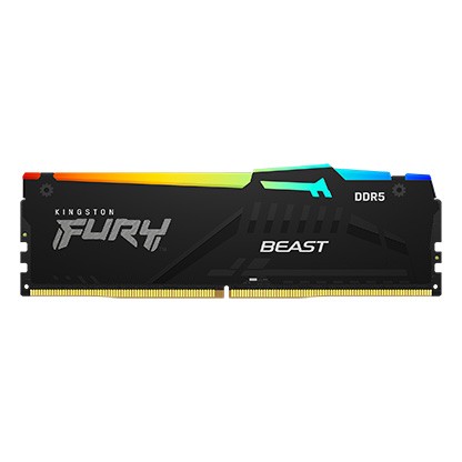 Kingston Fury Beast RGB - 64GB x2 (128GB) , DDR5-5600MT/s , CL36 , Black