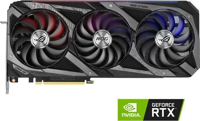ASUS ROG Strix GeForce RTX 3080 OC 12GB NVIDIA Ampere architecture, 12GB GDDR6X, 8960 CUDA cores, 70 execution units, 2nd Generation RT Cores, 3rd Generation Tensor Cores, 1890 MHz OC mode, 1860 MHz gaming mode, PCI Express 4.0 x16, HDMI 2.1, DisplayPort 1.4a, RGB lighting, Super Alloy Power II, GPU Tweak II
