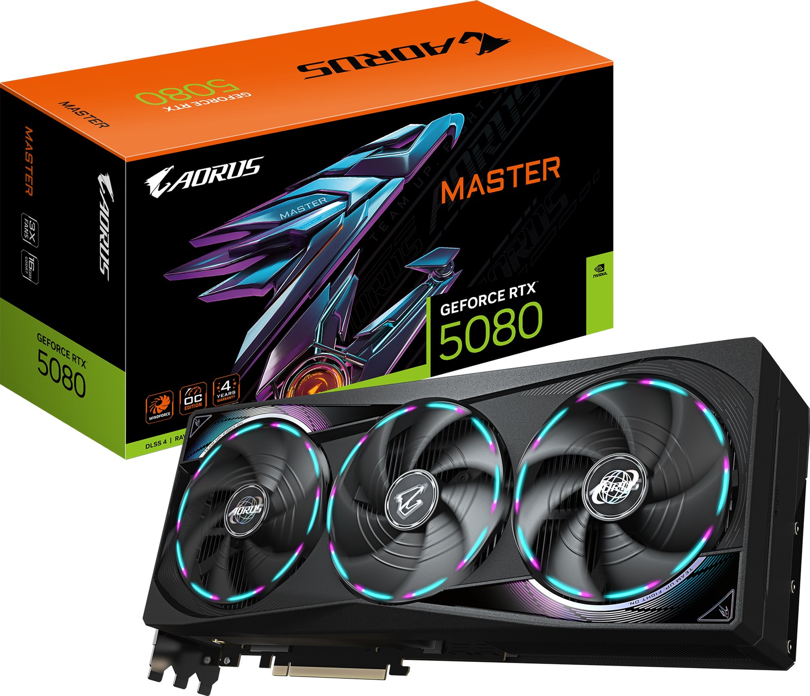 Gigabyte RTX 5080 Aorus Master 16GB GDDR7 Graphics Card - Black