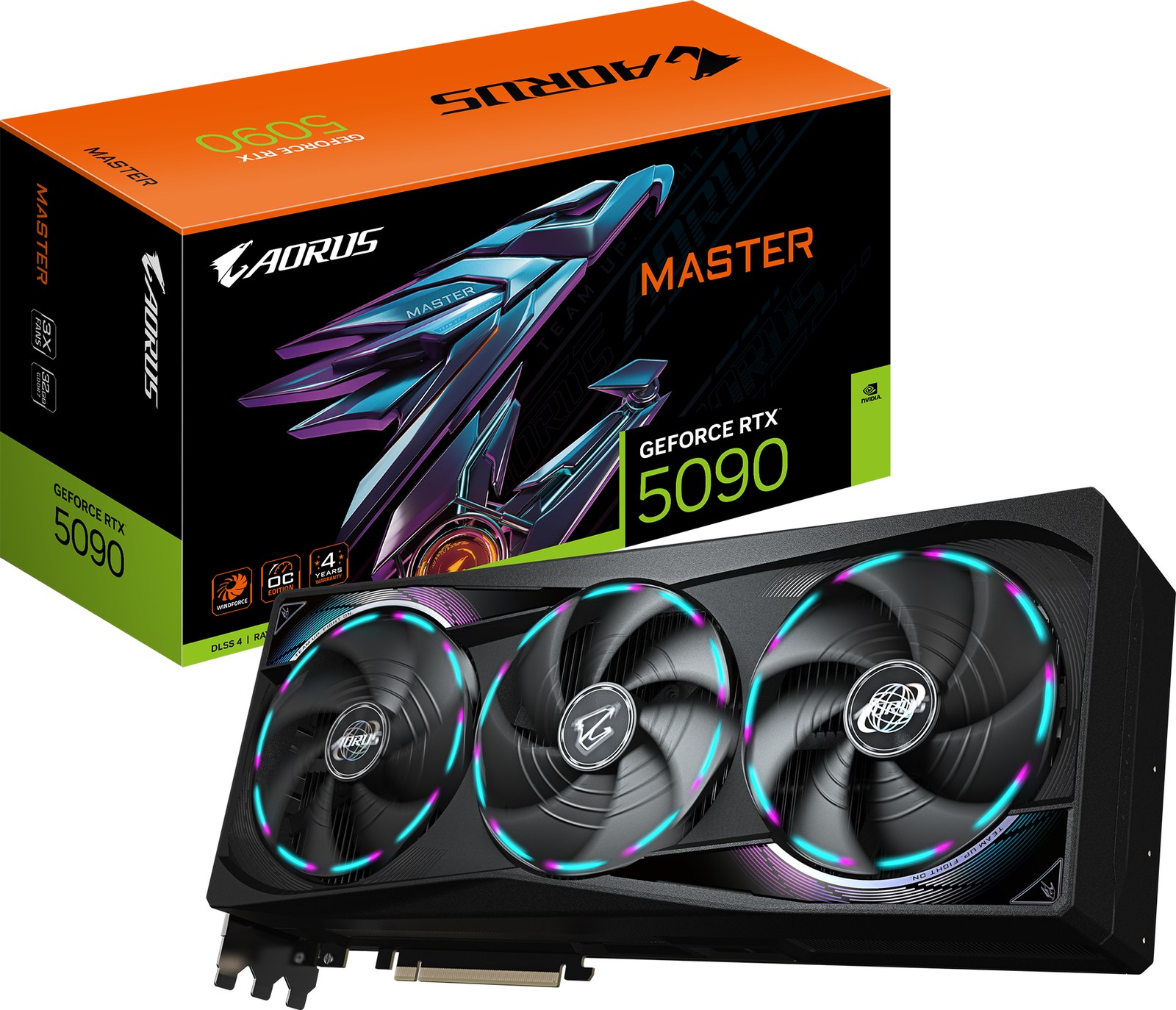 Gigabyte RTX 5090 Aorus Master 32GB GDDR7 Graphics Card - Black