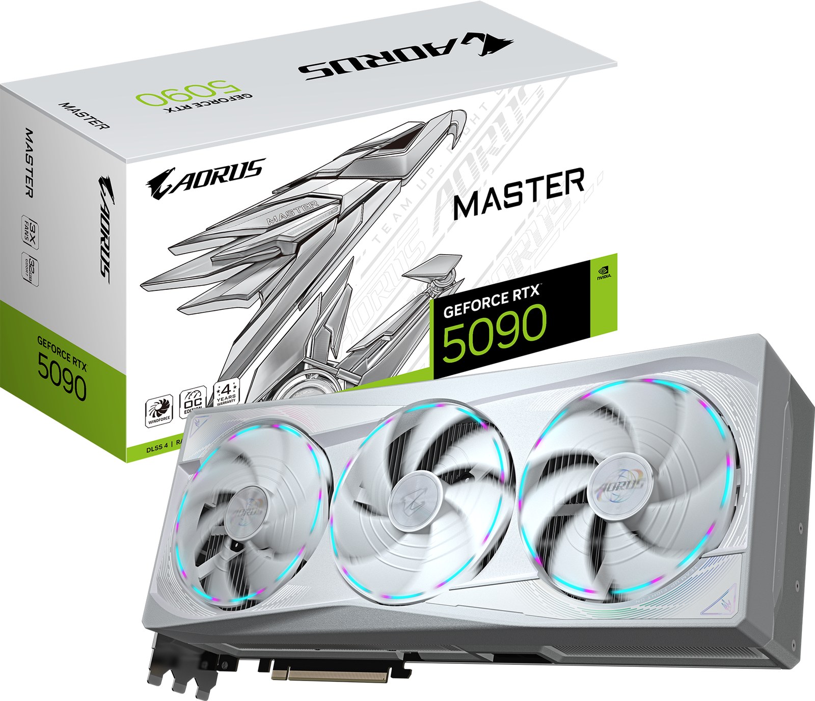 Gigabyte RTX 5090 Aorus Master ICE 32GB GDDR7 Graphics Card - White