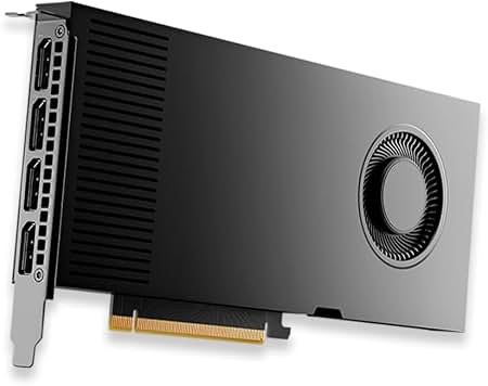 PNY Quadro A4000 Ada generation- 4nm TSMC ad104 Ada Lovelace - single slot design - for professional 3D applications , with hardware OpenGL 4.6+ directX 12+ shader model 6.5+ vulcan 1.2 , Pci-E 4.0 16x , core/memory : 1565/20000mhz , 160bit 20Gb GDDR6 with ECC ( transfer rate : 320Gb/sec ) , 6144 CUDA cores + 192 Tensor core + 48 RT cores , 6mb L1 + 48mb L2 cache , 125 GPixel/sec , 301 GTexels/Sec , 19230 GFLoPS , 192x TMUs , RoPs: 80 , 4x DP , no power connector - 3 years warranty